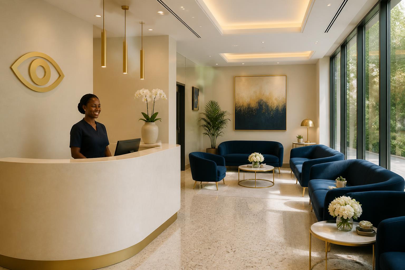 Reception and waiting area of Standard Eye Specialist Hospital